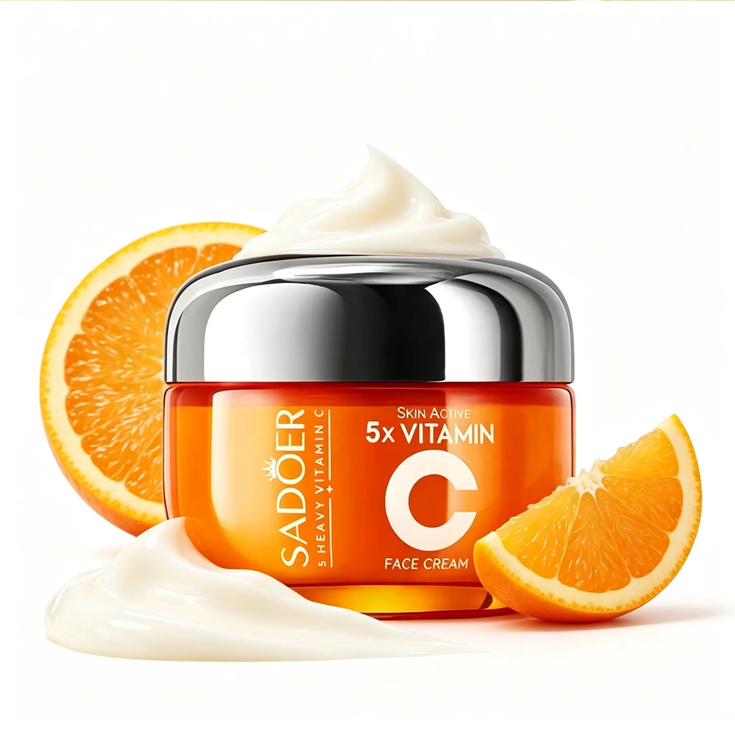 【 4PCS 】5X Vitamin C Skin Kit – Includes 5X Vitamin C Face Wash+5X Vitamin Face Toner+5X Vitamin C Face Serum+5X Vitamin C Face Cream , Moisturizing , Cleansing , for All Skins , Ideal Gift for Ladies.