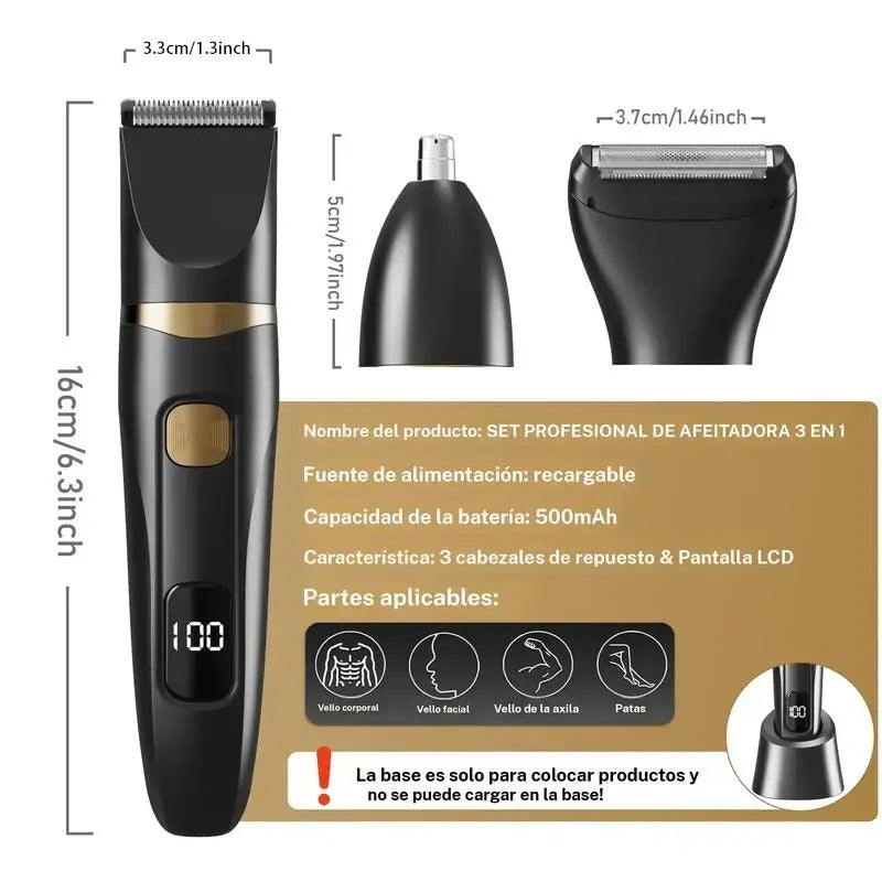 Intelligent Electric Body Shaving Device - Body Trimmer - for Trimming Underarm Hair, Groin Area, Private Parts, Suitable for Both Men and Women - Replaceable Head