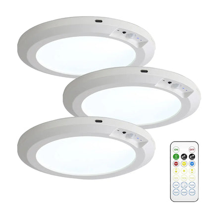 Rechargeable Sensor Ceiling Light with Remote Control, USB Charging,Magnetic Wireless Ceiling Light Battery Powered for Closet Shower Stairs Shed Hallway Porch Patio Ect