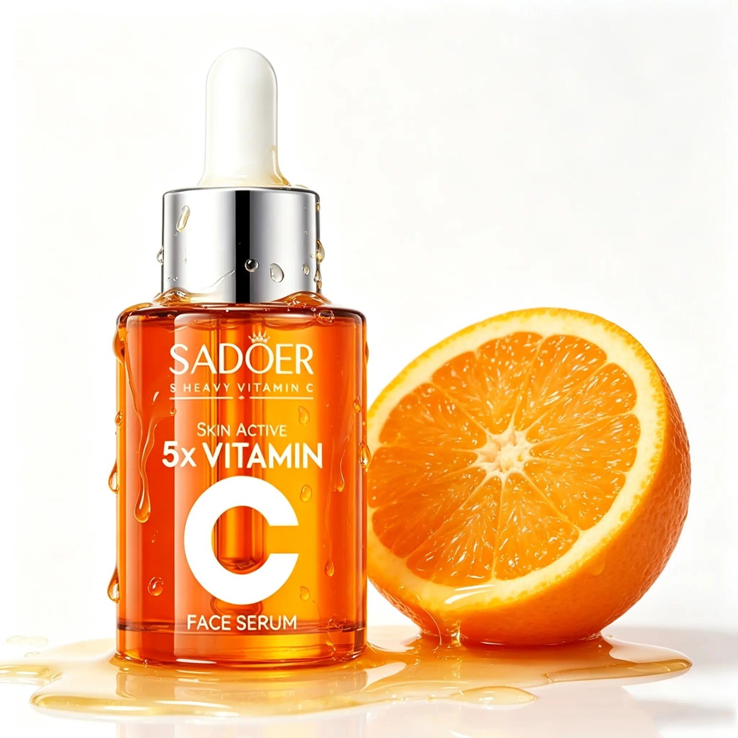 Vitamin C Face Serum 30ML Hydrating Essence with Hyaluronic Acid & Centella for Dull Skin Uneven Tone Fine Lines Pores Dry Skin Moisturizing Toner Moisturize Moisturizer Hydrate Moisture