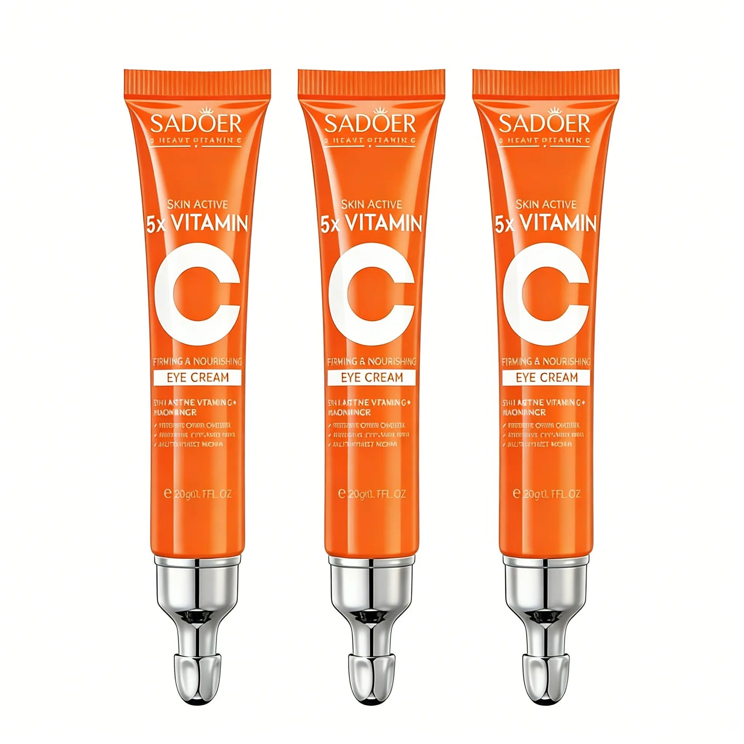 5X Vitamin C Eye Cream, a Powerful Hydrating and Rejuvenating Treatment, Daily Eye Essence Care for Moisturizing.