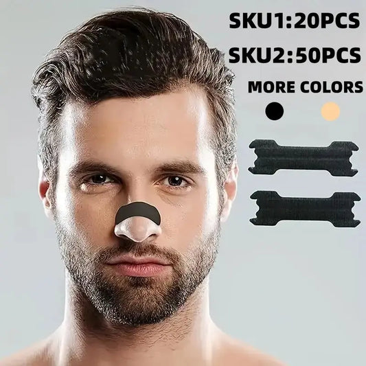 Sleep Aid Nose Strip, 20/50Pcs Multiple Quantities Sleep Massage Nose Strip, Nasal Congestion Night Relief Strip, Suitable for Men and Women Snoring, Comfortable, Breathable, Durable, Healthcare