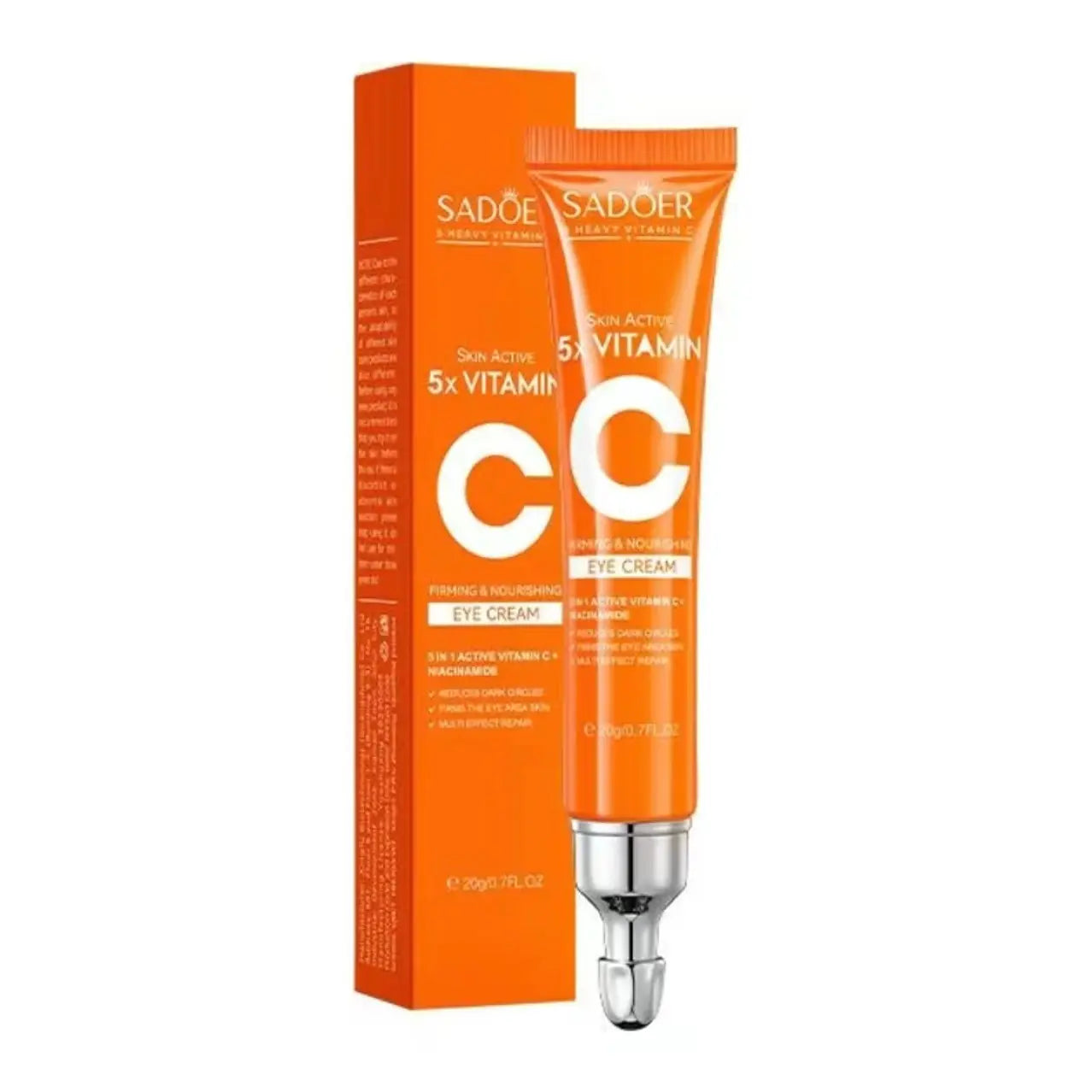 5X Vitamin C Eye Cream, a Powerful Hydrating and Rejuvenating Treatment, Daily Eye Essence Care for Moisturizing.