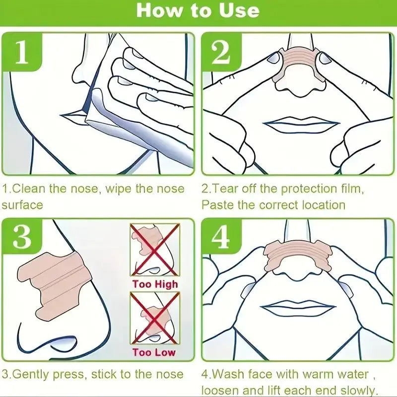 Sleep Aid Nose Strip, 20/50Pcs Multiple Quantities Sleep Massage Nose Strip, Nasal Congestion Night Relief Strip, Suitable for Men and Women Snoring, Comfortable, Breathable, Durable, Healthcare