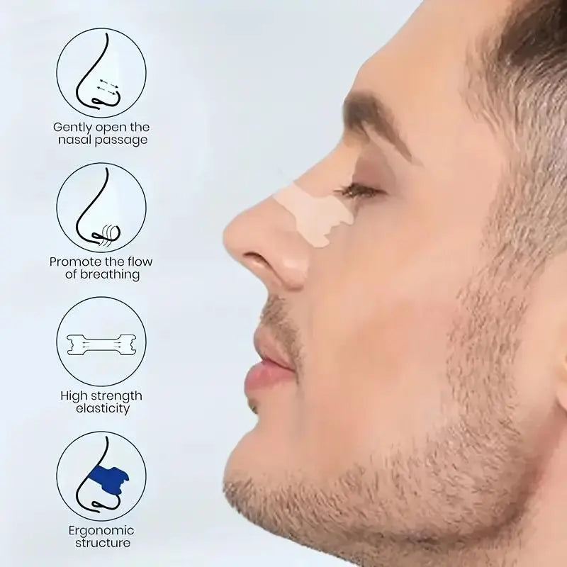 Sleep Aid Nose Strip, 20/50Pcs Multiple Quantities Sleep Massage Nose Strip, Nasal Congestion Night Relief Strip, Suitable for Men and Women Snoring, Comfortable, Breathable, Durable, Healthcare