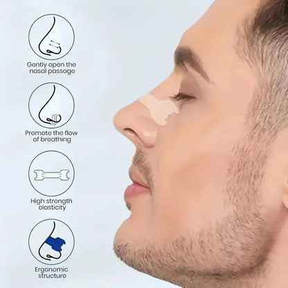 Sleep Aid Nose Strip, 20/50Pcs Multiple Quantities Sleep Massage Nose Strip, Nasal Congestion Night Relief Strip, Suitable for Men and Women Snoring, Comfortable, Breathable, Durable, Healthcare