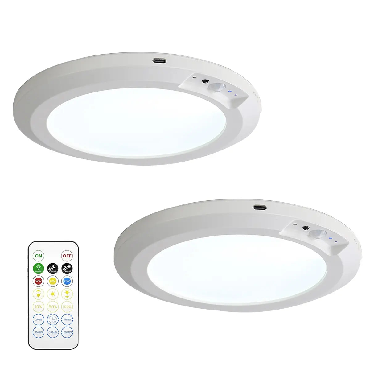 Rechargeable Sensor Ceiling Light with Remote Control, USB Charging,Magnetic Wireless Ceiling Light Battery Powered for Closet Shower Stairs Shed Hallway Porch Patio Ect