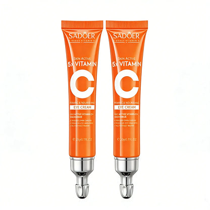 5X Vitamin C Eye Cream, a Powerful Hydrating and Rejuvenating Treatment, Daily Eye Essence Care for Moisturizing.